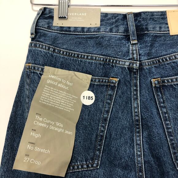 Everlane Womens The Curvy 90s Cheeky Straight Jean Blue Size 27 - Picture 6 of 7